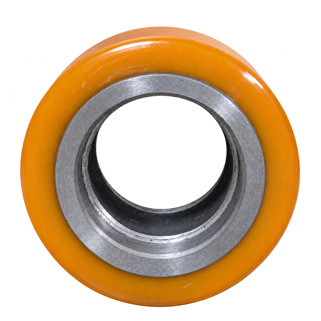 Amber polyurethane roller example, face view