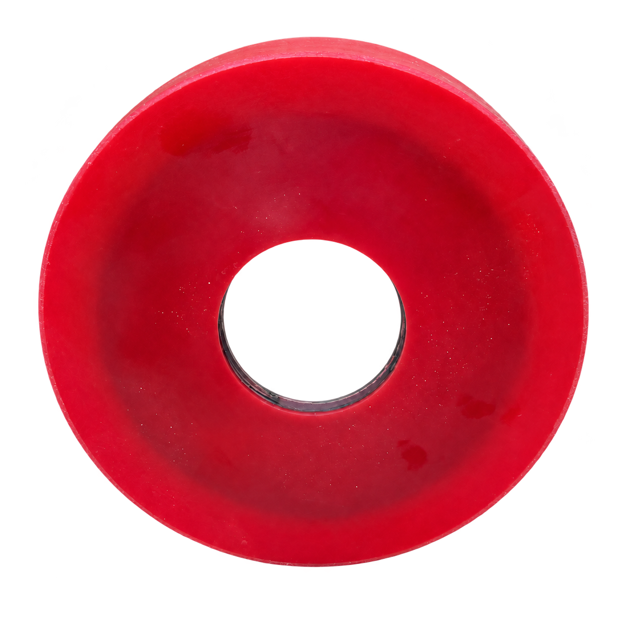 Red plain-face wheel example, face view
